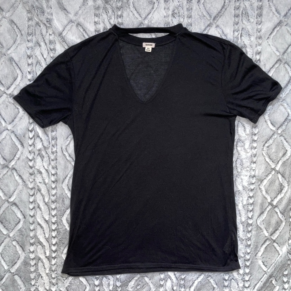 Garage Black Choker Tee